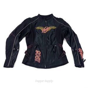 Harley Davidson Ladies Riding Jacket‎ Size Small Black HDMC 1903 #1